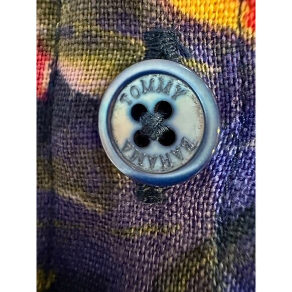 Tommy Bahama Women's 100% Linen Floral Tropical Short Sleeve Top - Size L - Picture 10 of 15